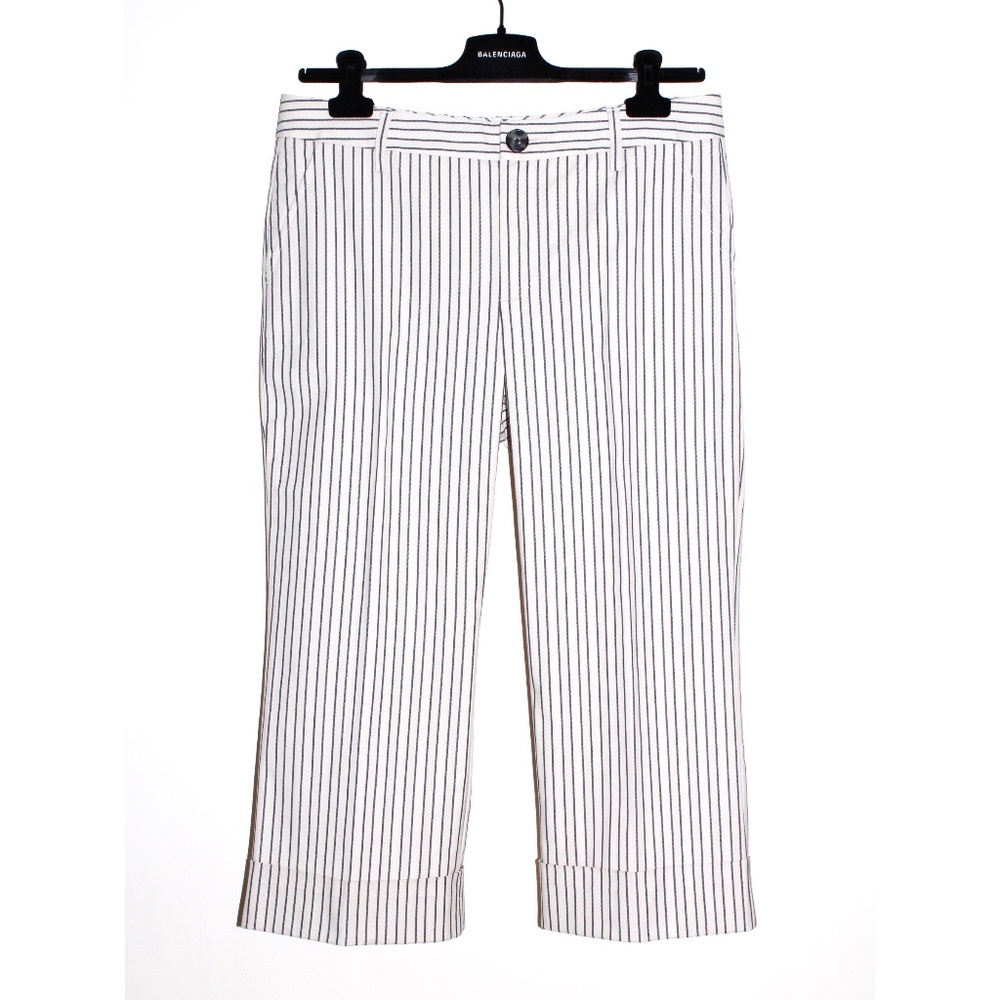 Cabi "Tick Tock Crop" Striped Pants